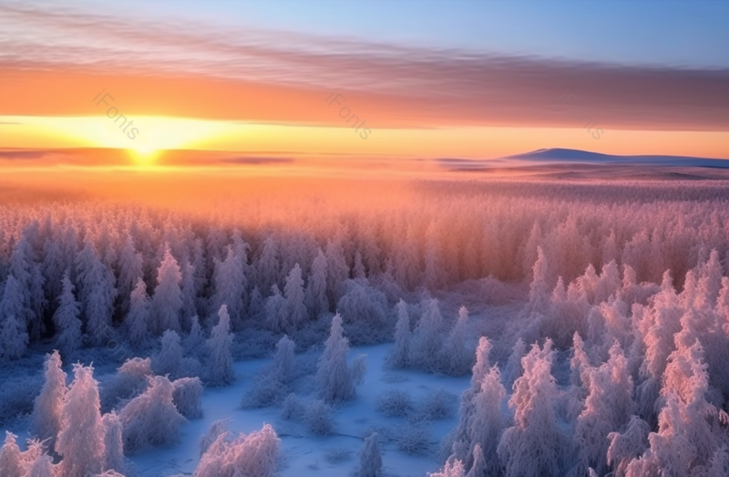 树林里日出的雪景风景背景,高清,摄影图,摄影图片,图片大全,摄影图免费下载